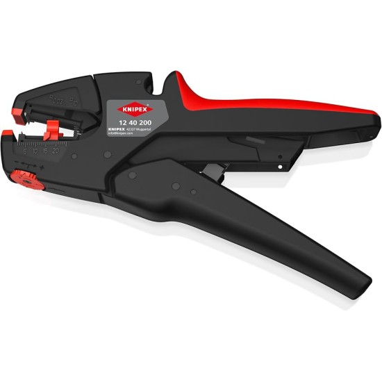J030, KNIPEX EVOSTRIP SELF ADJUSTING INSULATION STRIPPER 12 40 200, 0.03 to 10 mm2, 200mm Overall