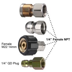 Pressure Washer,1/4 Inch NPT, 50 Feet Hose, Button Nose and Rotating Sewer Jetting N Pressure Washer,1/4 Inch NPT, 50 Feet Hose, Button Nose and Rotating Sewer Jetting N