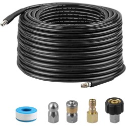 Pressure Washer,1/4 Inch NPT, 50 Feet Hose, Button Nose and Rotating Sewer Jetting N Pressure Washer,1/4 Inch NPT, 50 Feet Hose, Button Nose and Rotating Sewer Jetting N
