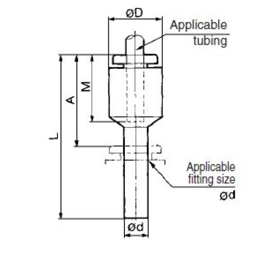 Plug-in Reducer ,Applicable Tubing OD6mm X Plug OD4mm ,10pcs/pkt