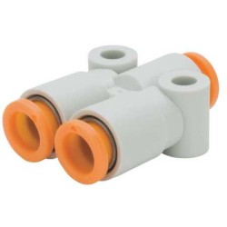 1/4" x 1/4" x 1/4" Japan Y PU Tubing Joint , 10pcs/pkt