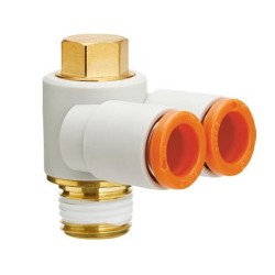 Branch Universal Male Elbow ,1/8" male Thread X 5/32 Tubing X 2pcs , 10pcs/pkt