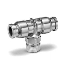 1/8" Male Thread X M4 X M4 SUS Tee Fitting , Japan , 10pcs/pkt