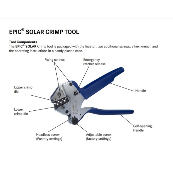 Lapp,Contact Ratcheting Hand Crimping Tool Frame