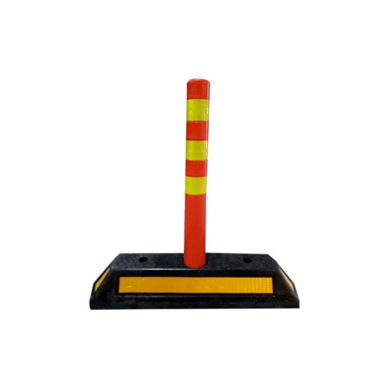 Rubber Lane Block (hard type),Pole White Sticker ,Base: 800mm(L) X 130mm(H)