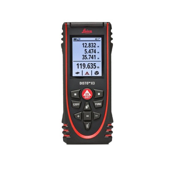 DISTO X3 ,Laser Distance Meter ,Distance Meter: 500 ft Max Measuring Distance, Â±1.0 mm, (2) AA Alkaline