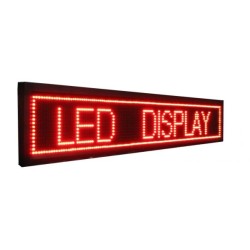 6" X 36" LED Red Colour Sign Board , 240V, Resettable Wording Chinese or Alphabet