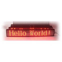 6" X 36" LED Red Colour Sign Board , 240V, Resettable Wording Chinese or Alphabet