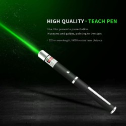 Green Laser Pointer Pen Beam Light 650nm 5mW Professional High 5000 meter