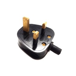 BLACK ,13 AMP THREE PIN PLUG