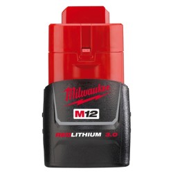 MILWAUKEE 3.0AH M12 RED LITHIUM ION BATTERY MILWAUKEE 3.0AH M12 RED LITHIUM ION BATTERY