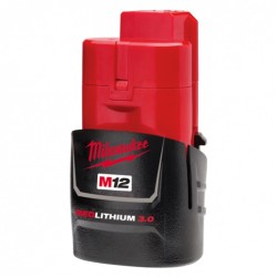 MILWAUKEE 3.0AH M12 RED LITHIUM ION BATTERY MILWAUKEE 3.0AH M12 RED LITHIUM ION BATTERY