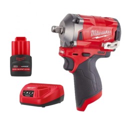 MILWAUKEE M12 Fuel 1/2" Stubby Impact Wrench - MODEL M12 FIW2F12
