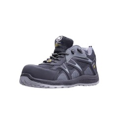 Size:UK2 ,MODASAFE ,M-201,SIRIM DOSH Sport Safety Working Footwear Shoe Boot Grey Black Steel Toe Cap Low Cut 