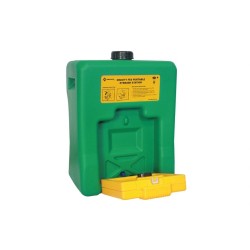 60 LITRES (16 GALLONS) PORTABLE EYEWASH WITH POLYETHYLENE TANK AND PULL DOWN TRAY C/W WALL BRACKET
