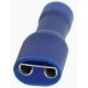 Insulated Crimp Terminal Spade Blue, Female Quick Disconnect, 6.35mm x 0.81mm, 0.25" x 0.032" ,100pcs/pkt