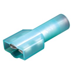 Insulated Crimp Terminal Spade Blue, Female Quick Disconnect, 6.35mm x 0.81mm, 0.25" x 0.032" ,100pcs/pkt