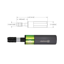 Preset Torque Screwdriver with Green Label ,1/4" F/Hex ,0.8 - 8 lbf.in/9 - 90 cN.m,7.2"