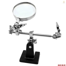 Hand Soldering Iron Hobby Tool Vise Clamp Magnifying Glass 6mm ,Electricians Tool