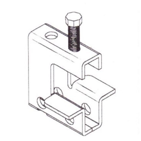 MHB beam clamp (HDG), for outdoor use suitable for 16mm plate