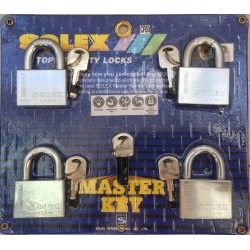 Solex ,40MM MASTER KEY SET, 4PCS/SET, MASTER-2PC SPARE KEY, INDIVIDUAL