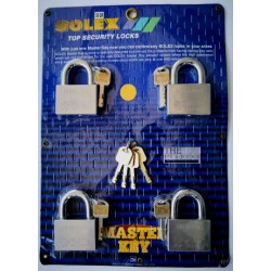SOLEX Steel padlock 50mm 4 IN 1, Same Key