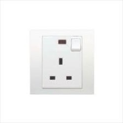 2757, 1 gang 13A 250V , PVC Outlet Socket