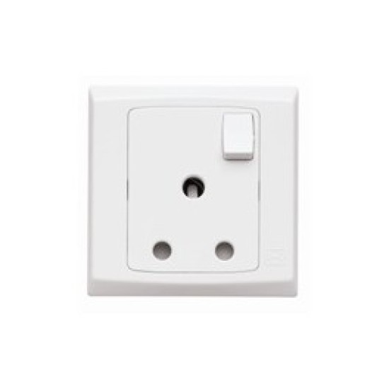 S2893, 15A switched socket Outlet ,PVC