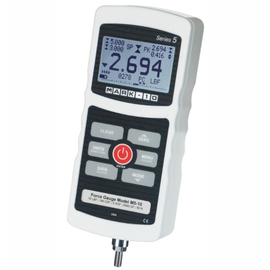 Mark-10 M5-500U (U= UK plug with 220V, 3 pins) Advanced Digital Force Gauge, Cap. 500 lbf / 250 Kg, 220V B1667