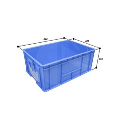 Blue ,Plastic Container, 53 liters, Ext. Size : 620 x 425 x 250mm ,3pcs/pkt