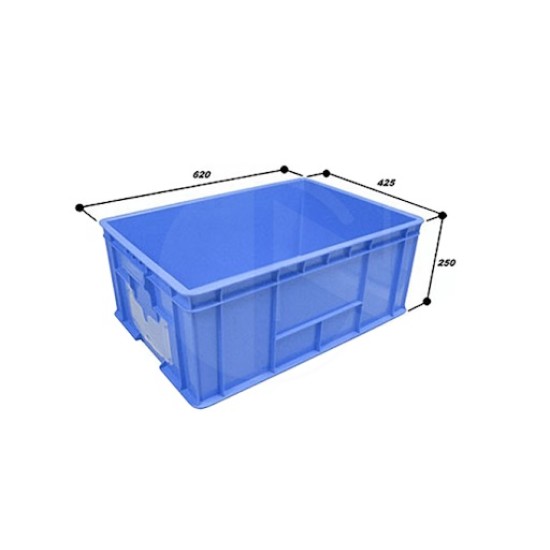 Blue ,Plastic Container, 53 liters, Ext. Size : 620 x 425 x 250mm ,3pcs/pkt