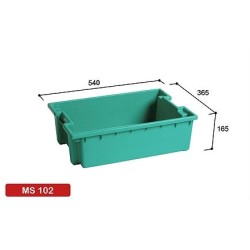 102, Plastic Container, Ext size: 540 x 365 x 165mm, Blue Color , 10pcs/box 