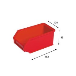 1190, Plastic Container, Blue Color , 10pcs/box Ext. Size : 183L x 140I x 100W x 85H x 45mm