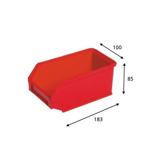 1190, Plastic Container, Yellow Color , 10pcs/box Ext. Size : 183L x 140I x 100W x 85H x 45mm