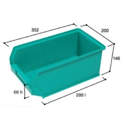 1192, Plastic Container, Yellow Color , 8pcs/box Ext. Size : 352L x 288I x 200W x 146H x 66mm