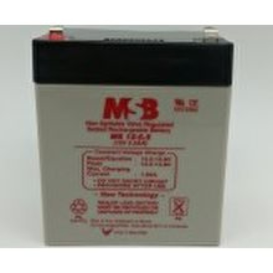 MSB SLA battery, model: MS 12-5.5, 12V, 5.5 Ah, Dimension: width 90mm x depth 70mm x H 107mm 