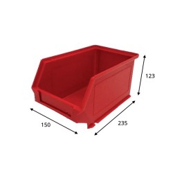 9801, Plastic Container, Blue Color , 15pcs/box ,Ext. Size : 235L x 195I x 150W x 123H x 65mm