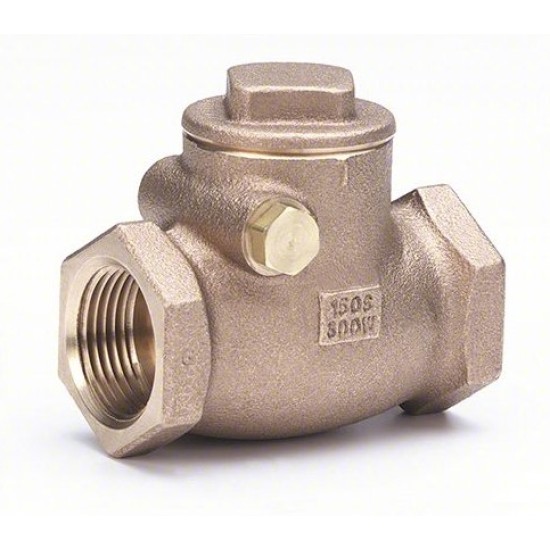 300PSI ,Bronze Swing Check Valve 3/4" ,Bronze Body, PTFE Disc/Bronze Seat Trim