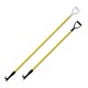 8 ft Pike Pole, Heavy Duty Yellow Fiberglass Classic Round handle, D Handle grip , 6pcs/box