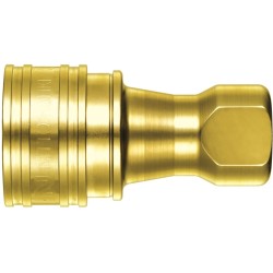 SOCKET, JAPAN, BRASS FEMALE COUPLE FOR HOT WATER FEMALE THREAD 1/2"