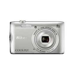 Nikon coolpix A300, 8x optical, 20.1 MP, included USB charger, USB cable, 8GB, case 