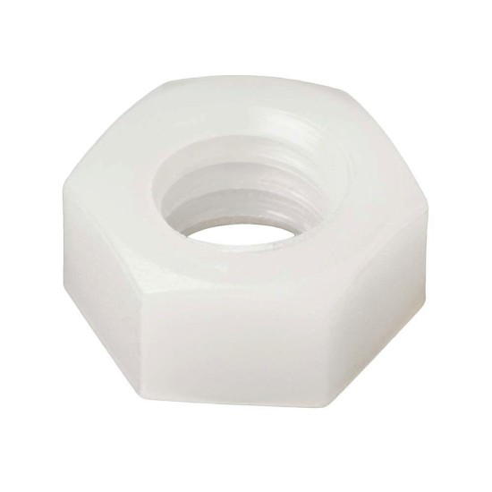 Milky  White Nylon Nut, M6