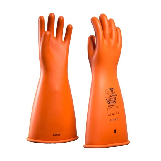 NOVAX NOVAXCL3ORN RUBBER INSULATING GLOVES CLASS 3