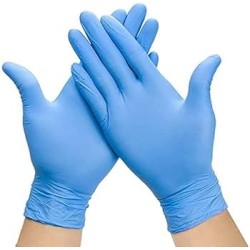 NITRILE DISPOSABLE POWDER FREE GLOVES TEXTURED ,100PCS/BAG, 12in-L SIZE / BLUE