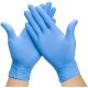 NITRILE DISPOSABLE POWDER FREE GLOVES TEXTURED ,100PCS/BAG, 12"-L SIZE / BLUE