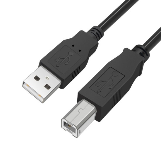 USB 2.0 Printer Cable, 1.5m:  A-Male − B-Male  (Transparent White or Black) 