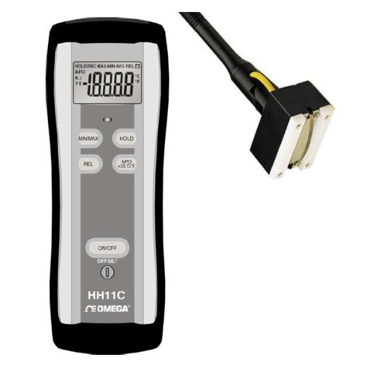 HH11C SINGLE INPUT TEMP HH With SURFACE PROBE ,TYPE K male Connector ,Thermocouple, Probe, Swivel Head, 480 °F 