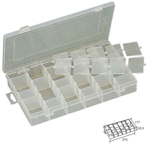 Multi purpose case ,275(L) x 177(W) x 42.5(H) mm ,Divider is removable