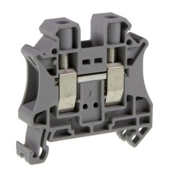 UT10,DIN Rail Mount Terminal Block, 2 Ways, 20 AWG, 6 AWG, 16 mm², Screw, 76 A 