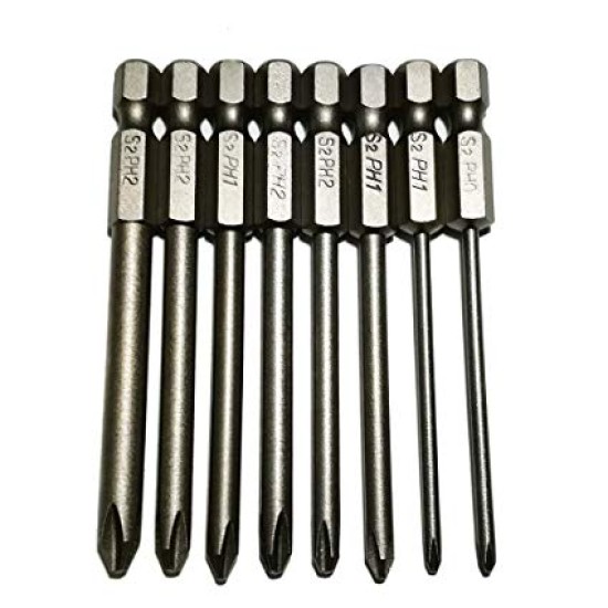  ¼" Shank  ,PH2 X 6mm X 100mm Screwdriver Bit ,10pcs/pkt